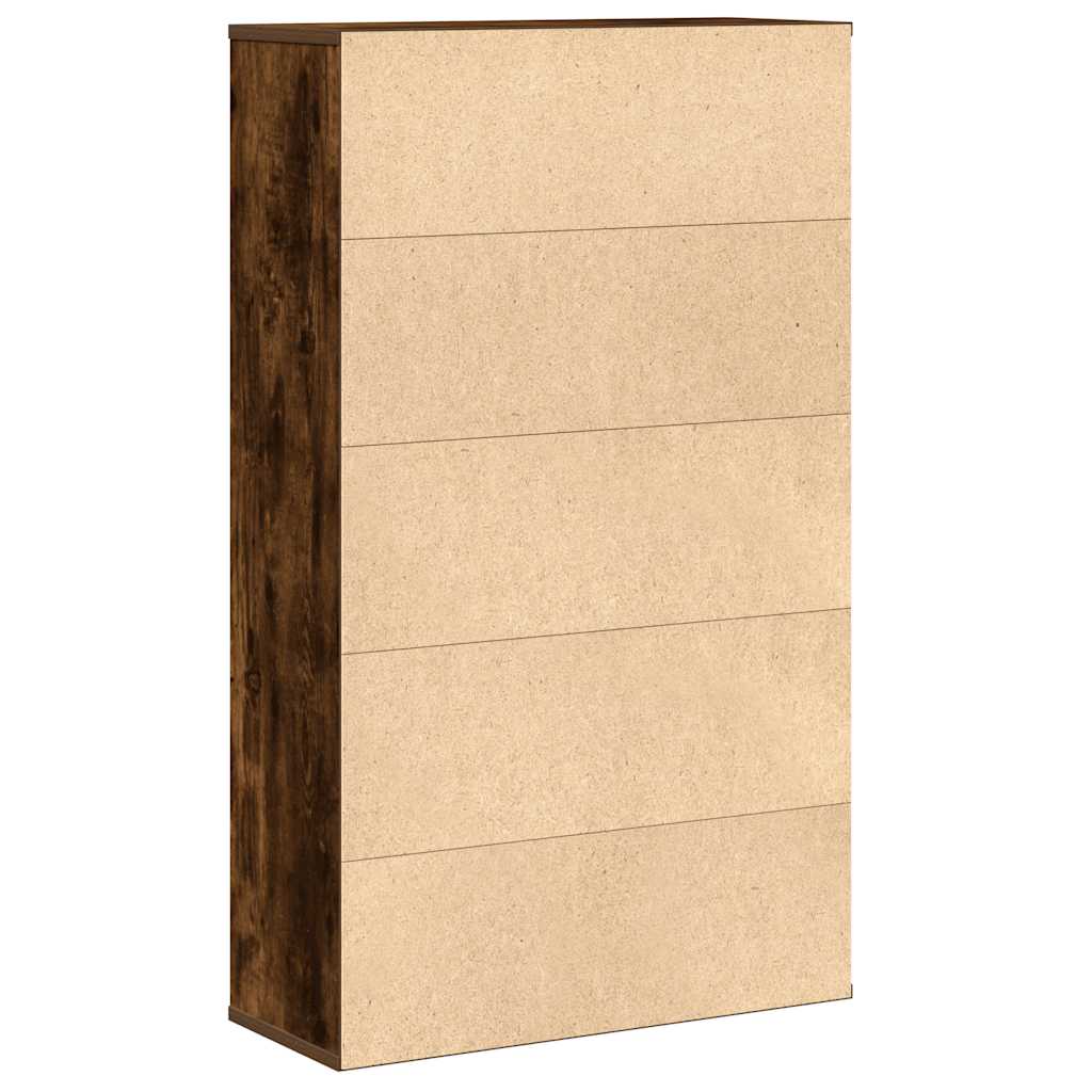vidaXL Βιβλιοθήκη Καπνιστή Δρυς 60x24x101,5 εκ. από Επεξεργασμένο Ξύλο