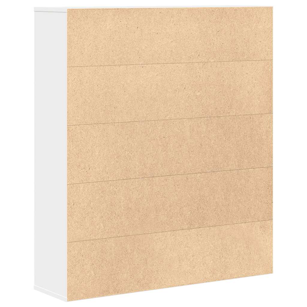 vidaXL Βιβλιοθήκη Λευκή 89x24x101,5 εκ. από Επεξεργασμένο Ξύλο