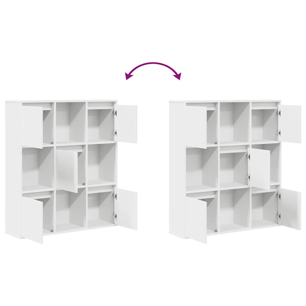 vidaXL Βιβλιοθήκη Λευκή 89x24x101,5 εκ. από Επεξεργασμένο Ξύλο