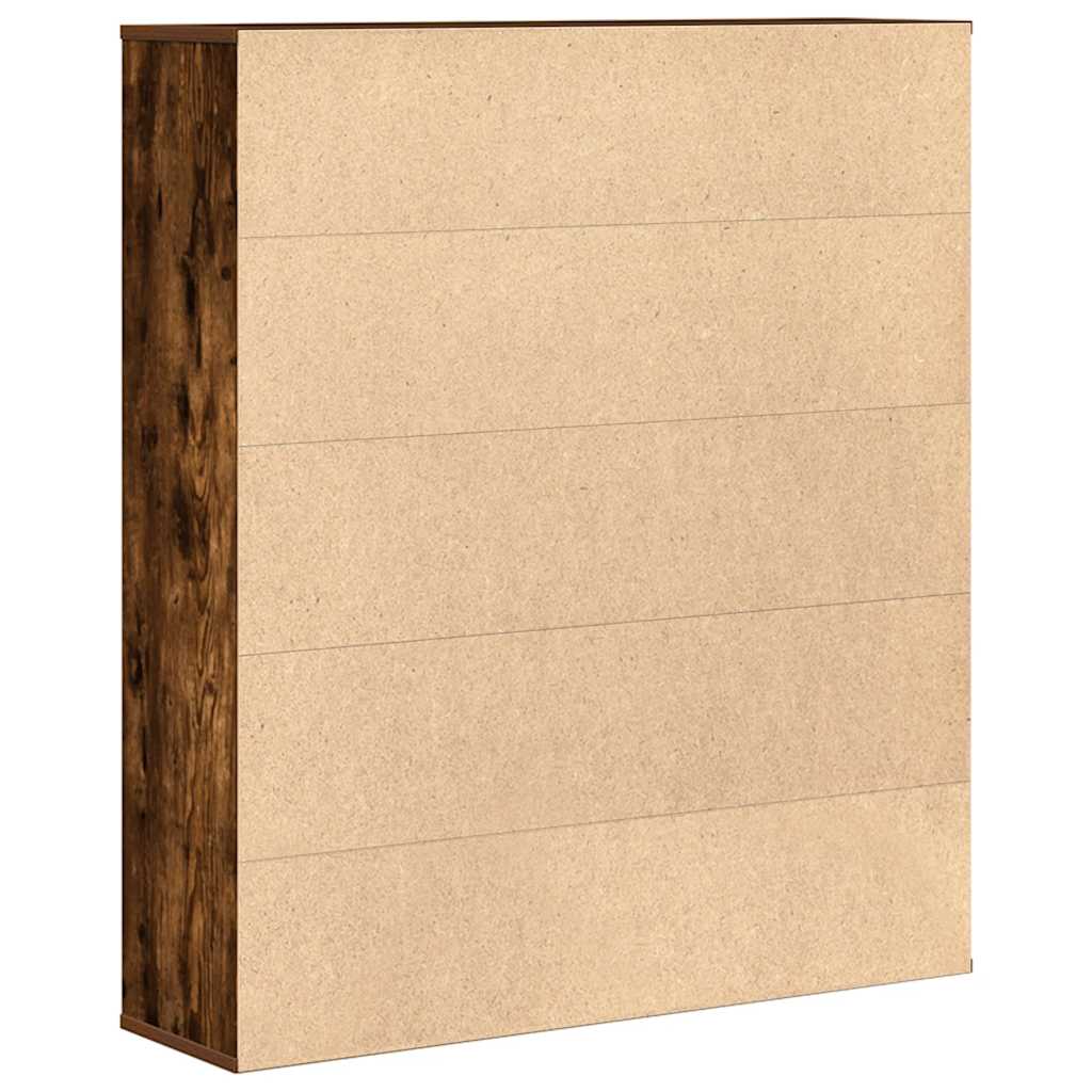 vidaXL Βιβλιοθήκη Καπνιστή Δρυς 89x24x101,5 εκ. από Επεξεργασμένο Ξύλο