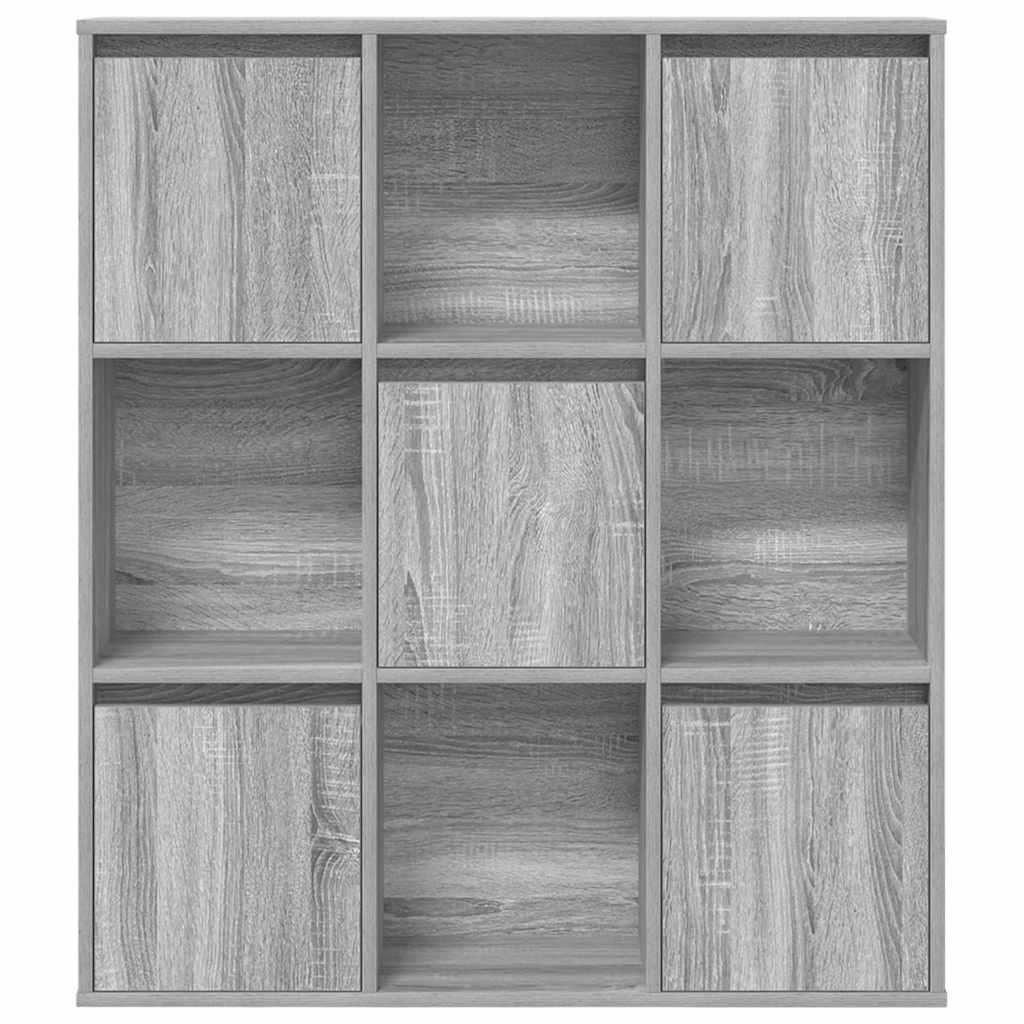 vidaXL Βιβλιοθήκη Γκρι Sonoma 89x24x101,5 εκ. από Επεξεργασμένο Ξύλο