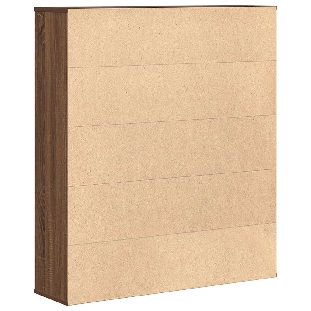 vidaXL Βιβλιοθήκη Καφέ Δρυς 89x24x101,5 εκ. από Επεξεργασμένο Ξύλο