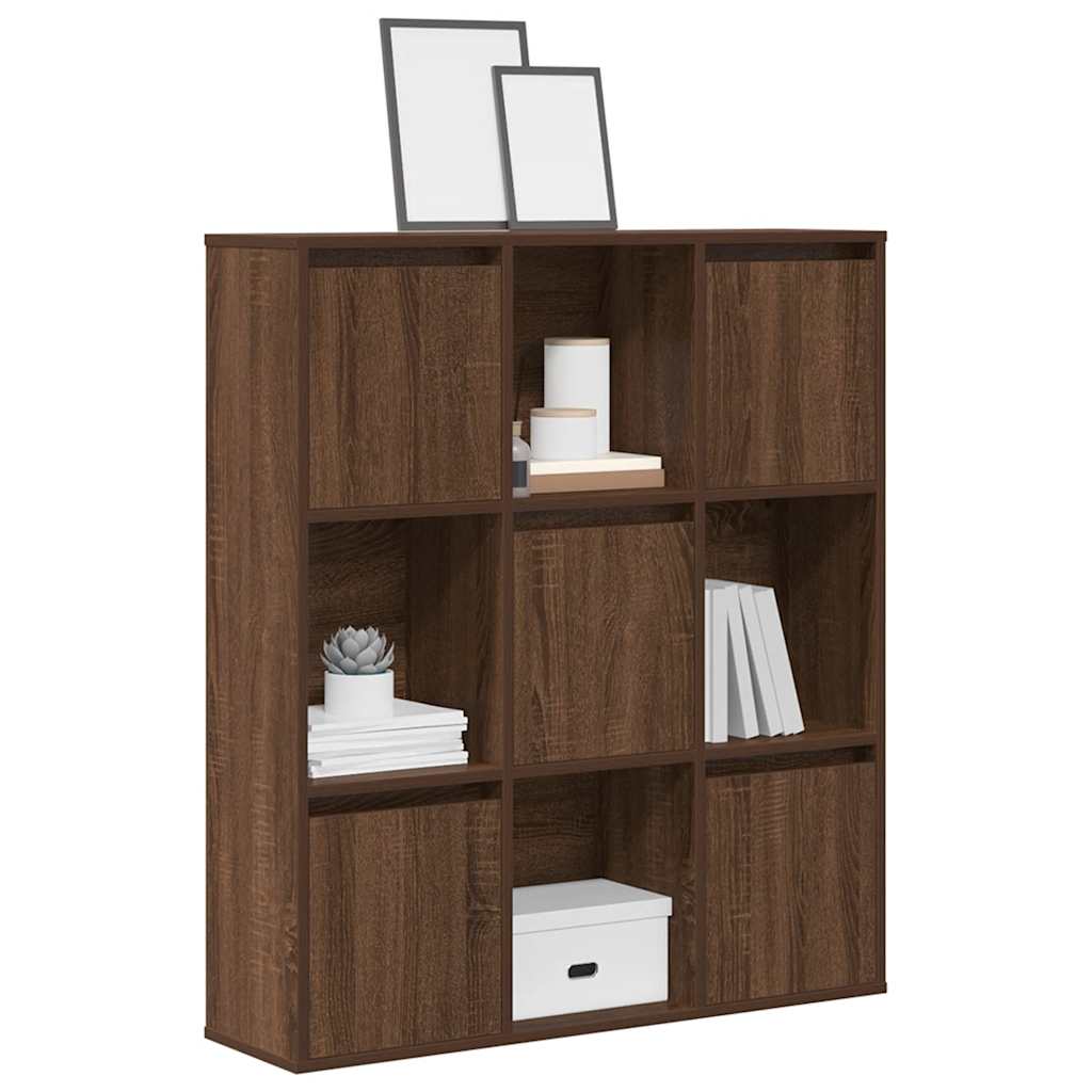 vidaXL Βιβλιοθήκη Καφέ Δρυς 89x24x101,5 εκ. από Επεξεργασμένο Ξύλο