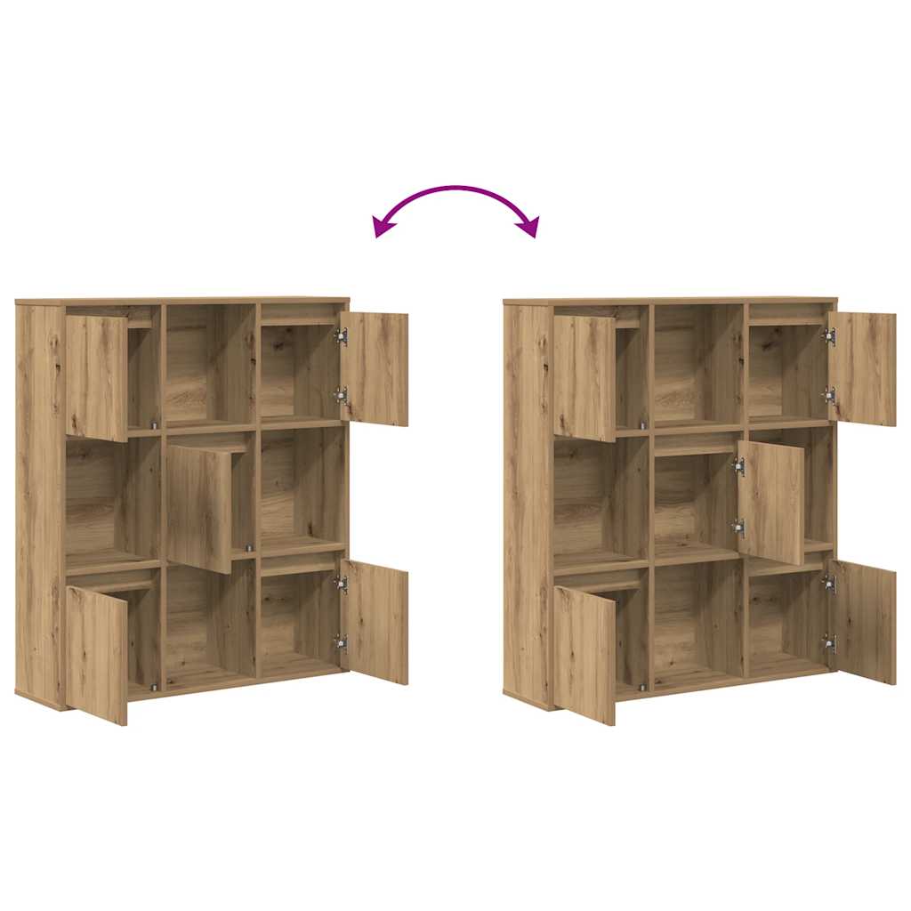 vidaXL Βιβλιοθήκη Αρτισιανή Δρυς 89x24x101,5 εκ. Επεξ. Ξύλο