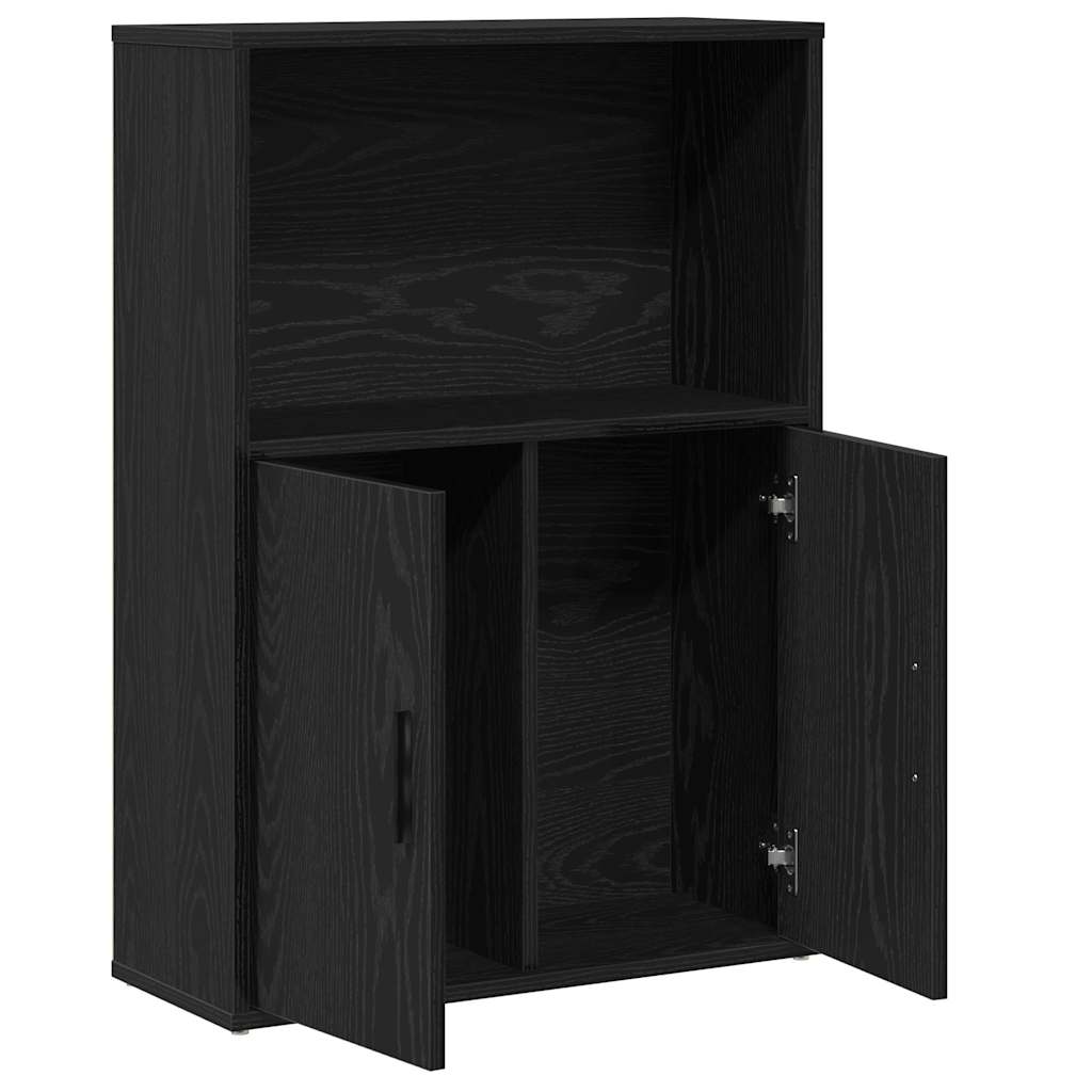 vidaXL Βιβλιοθήκη Μαύρη Δρυς 60x24x85 εκ. Κατασκευασμένο ξύλο
