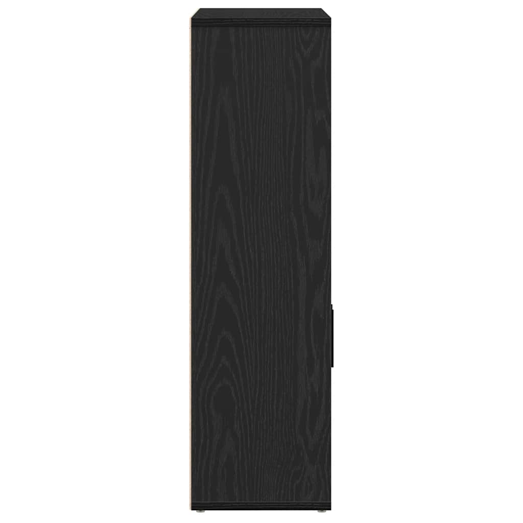 vidaXL Βιβλιοθήκη Μαύρη Δρυς 60x24x85 εκ. Κατασκευασμένο ξύλο