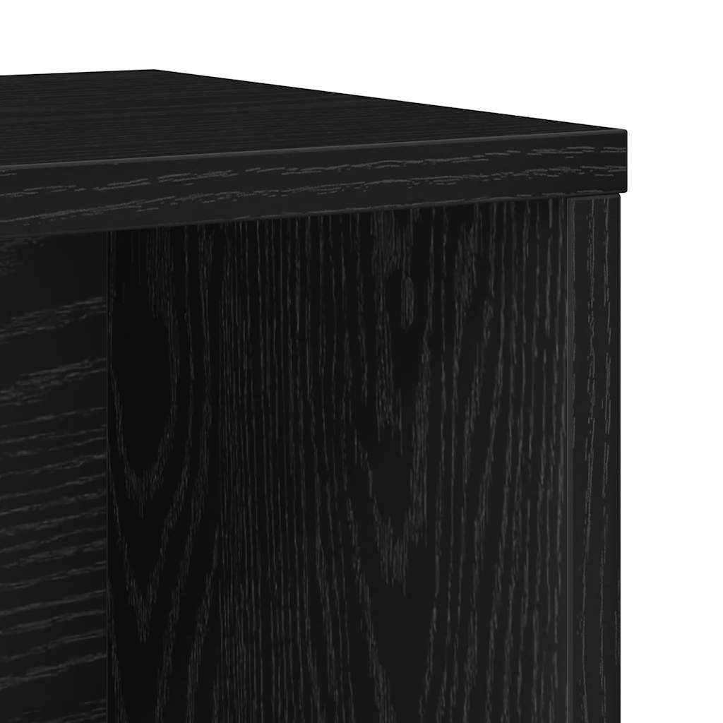 vidaXL Βιβλιοθήκη Μαύρη Δρυς 60x24x85 εκ. Κατασκευασμένο ξύλο