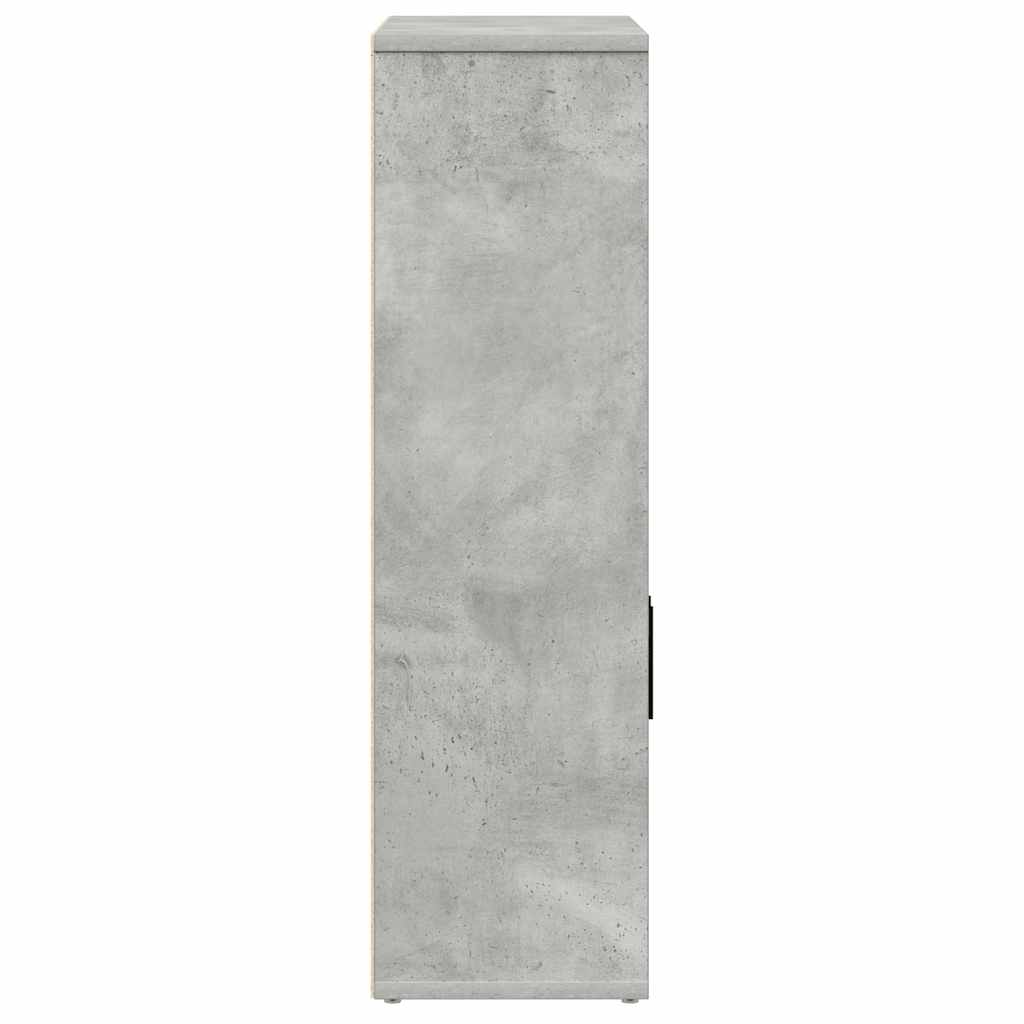 vidaXL Βιβλιοθήκη Γκρι Σκυροδέματος 60x24x85 εκ. Επεξεργ. Ξύλο
