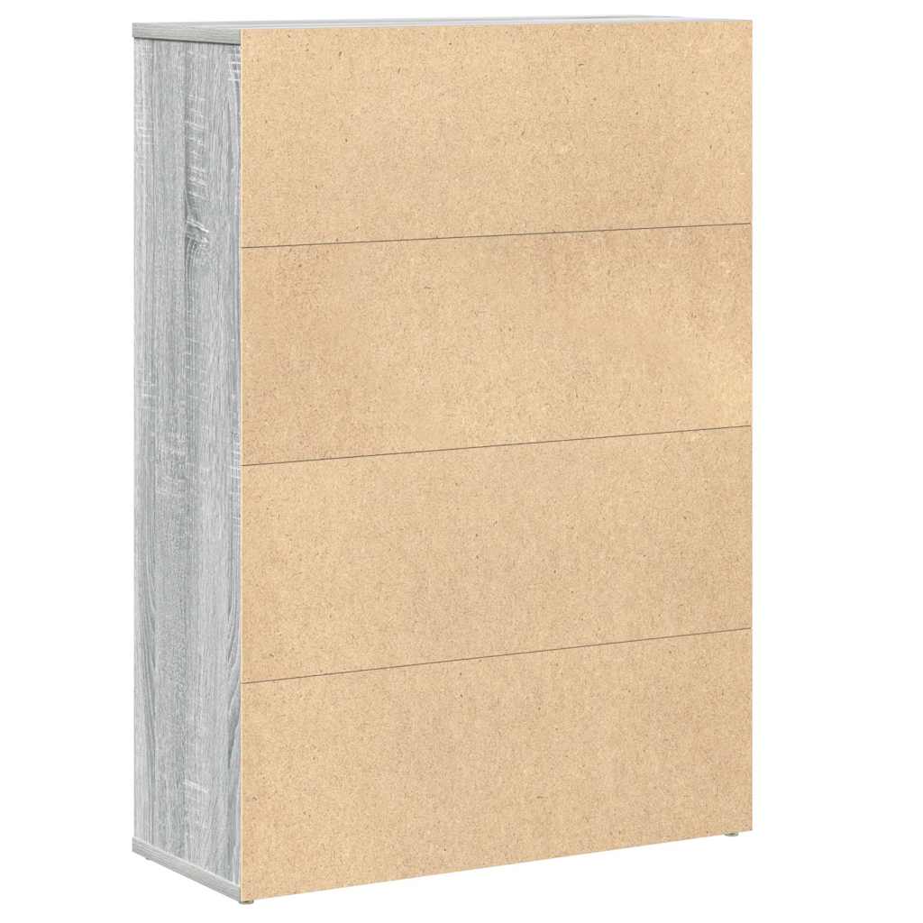 vidaXL Βιβλιοθήκη Γκρι Sonoma 60x24x85 εκ. από Επεξεργασμένο Ξύλο