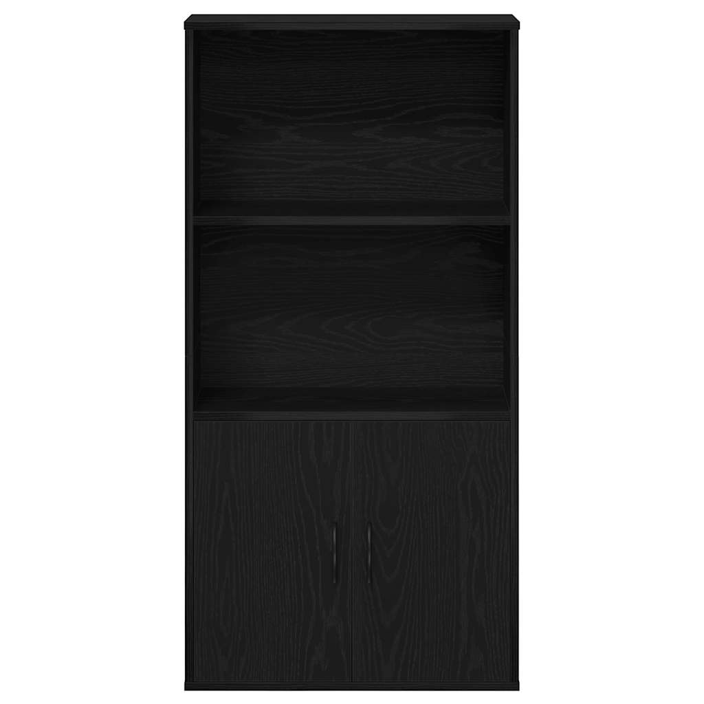 vidaXL Βιβλιοθήκη Μαύρη Δρυς 60x24x120 εκ. Κατασκευασμένο ξύλο