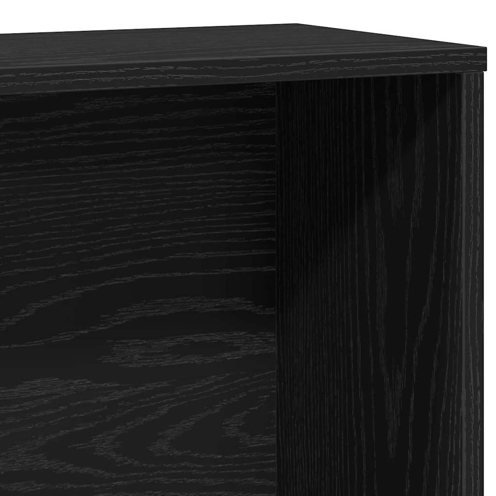 vidaXL Βιβλιοθήκη Μαύρη Δρυς 60x24x120 εκ. Κατασκευασμένο ξύλο