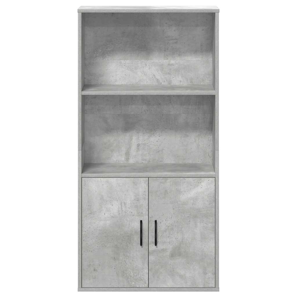 vidaXL Βιβλιοθήκη Γκρι Σκυροδέματος 60x24x120 εκ. Επεξεργ. Ξύλο