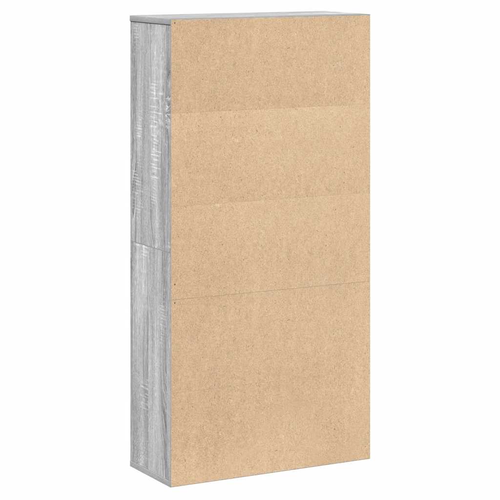 vidaXL Βιβλιοθήκη Γκρι Sonoma 60x24x120 εκ. από Επεξεργασμένο Ξύλο