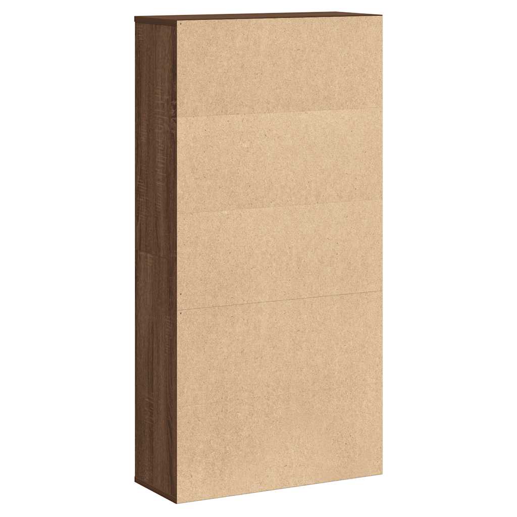 vidaXL Βιβλιοθήκη Καφέ Δρυς 60x24x120 εκ. από Επεξεργασμένο Ξύλο