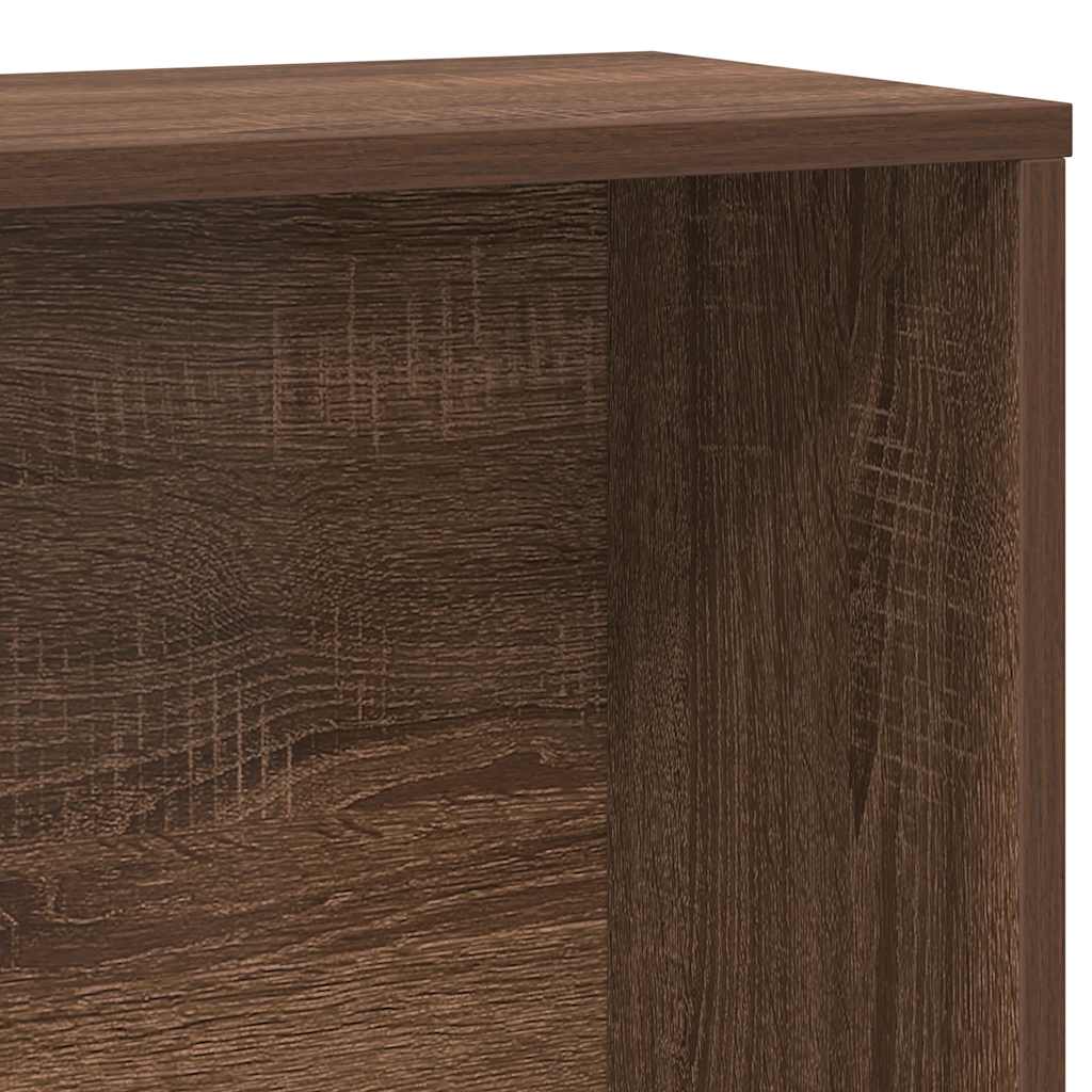 vidaXL Βιβλιοθήκη Καφέ Δρυς 60x24x120 εκ. από Επεξεργασμένο Ξύλο