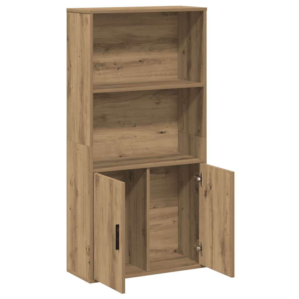 vidaXL Βιβλιοθήκη Αρτισιανή Δρυς 60x24x120 εκ. Επεξ. Ξύλο