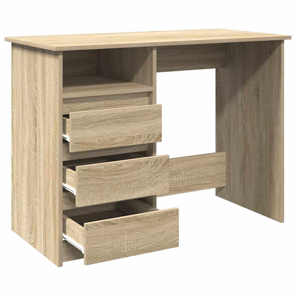 vidaXL Γραφείο Sonoma Δρυς 102x50x75 εκ. από Επεξεργασμένο Ξύλο