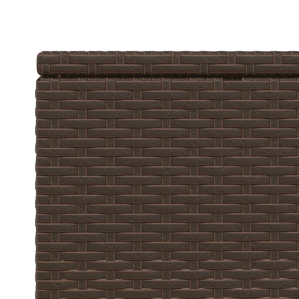 vidaXL Ξαπλώστρα με πλωτό μαξιλάρι Brown Poly Rattan