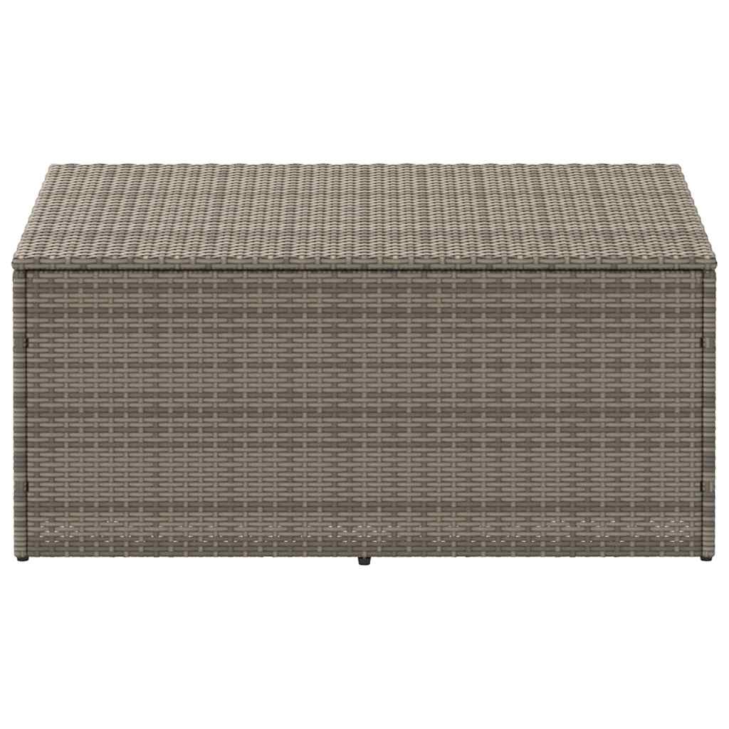 vidaXL κουτί αποθήκευσης κήπου γκρι 110x50x58 cm Poly Rattan