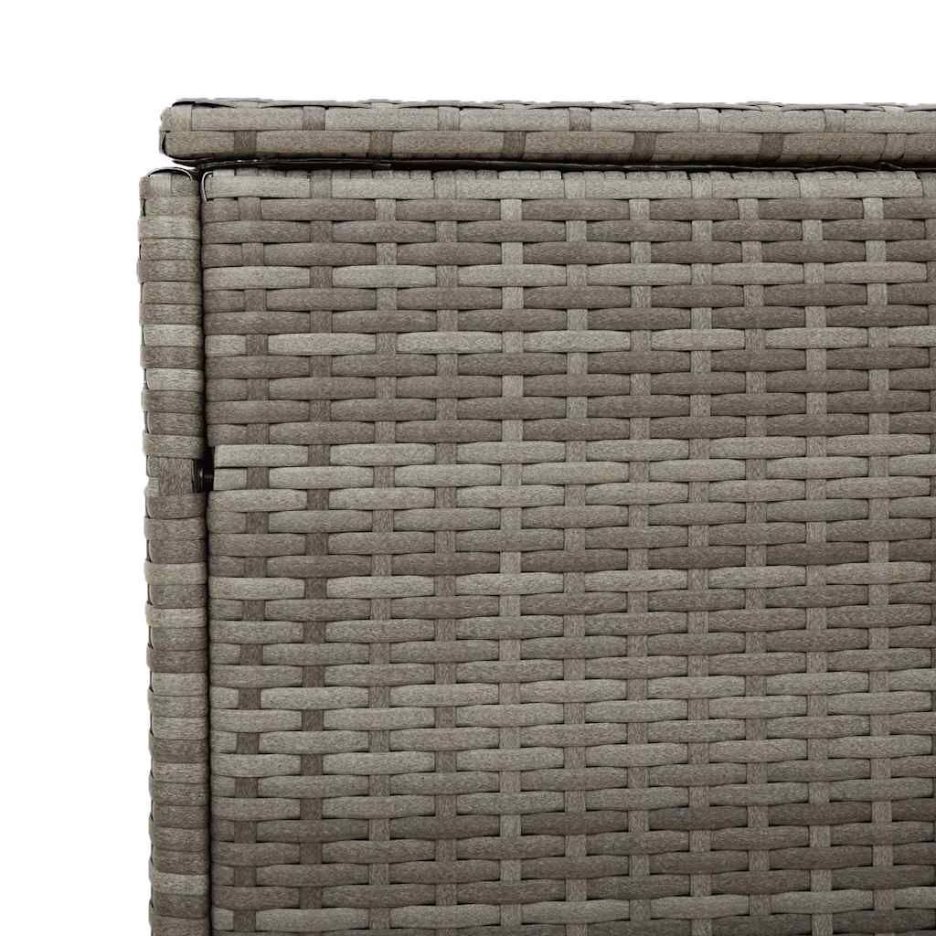 vidaXL κουτί αποθήκευσης κήπου γκρι 110x50x58 cm Poly Rattan
