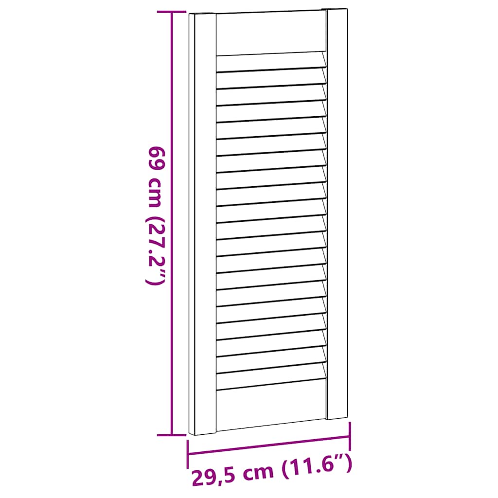 vidaXL Πόρτα Ντουλάπας με πόρτα Φυσικό 69 x 49,4 εκ. Μασίφ Ξύλο Πεύκου