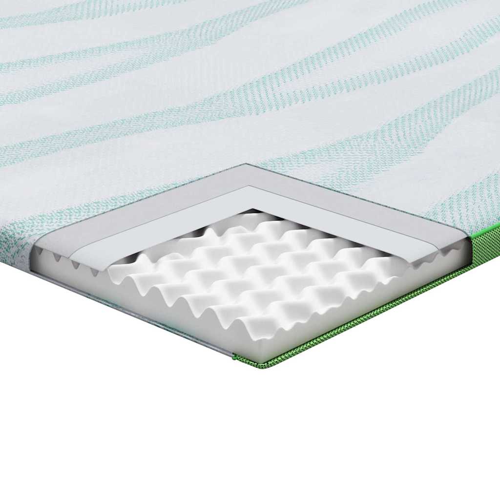 vidaXL Στρώμα επικάλυψης Λευκό και Πράσινο 140 x 200 cm