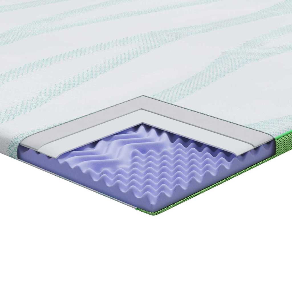 vidaXL Στρώμα επικάλυψης Λευκό και Πράσινο 140 x 200 cm