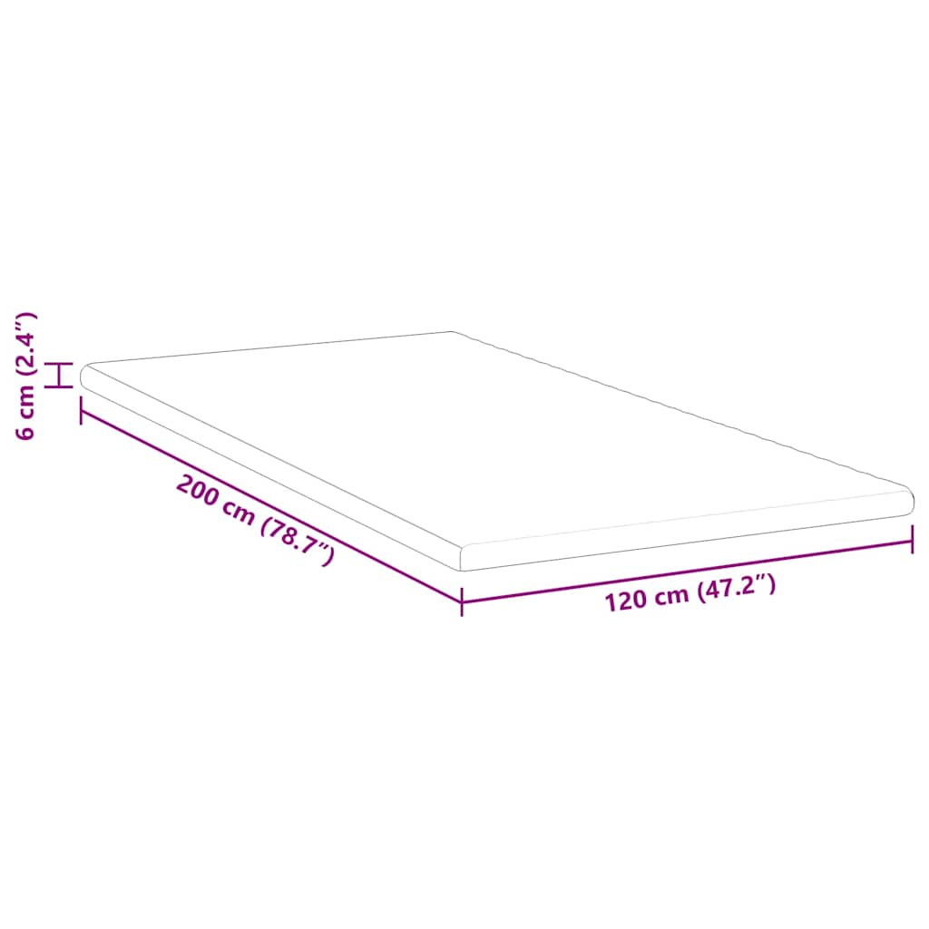 vidaXL Στρώμα επικάλυψης Λευκό 120 x 200 cm Υφασμα Jacquard