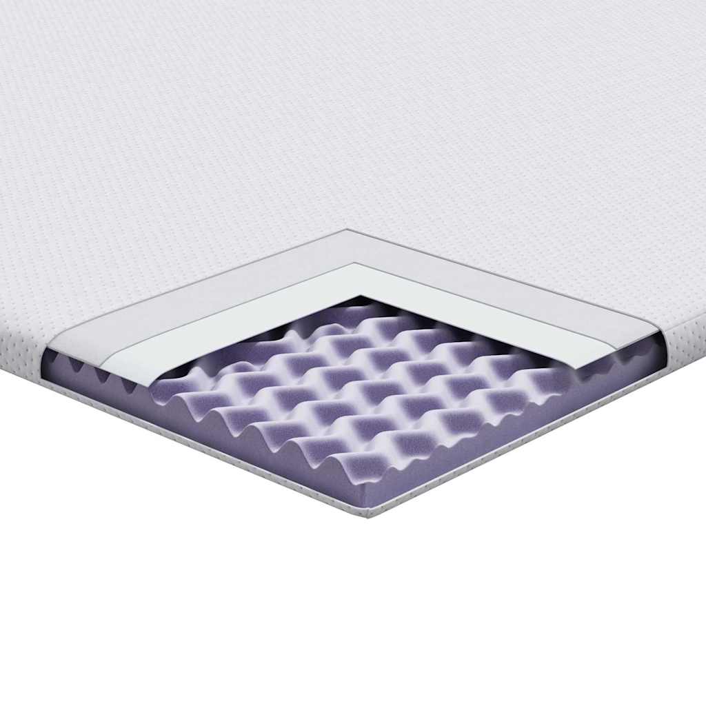 vidaXL Στρώμα επικάλυψης Λευκό 140 x 200 cm Υφασμα Jacquard