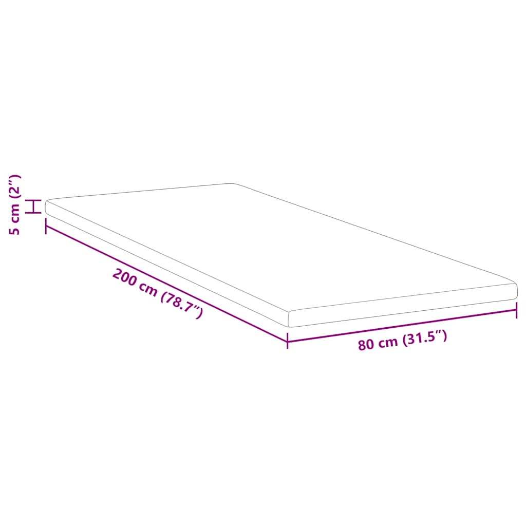 vidaXL Στρώμα επικάλυψης Λευκό 80 x 200 cm Υφασμα Jacquard