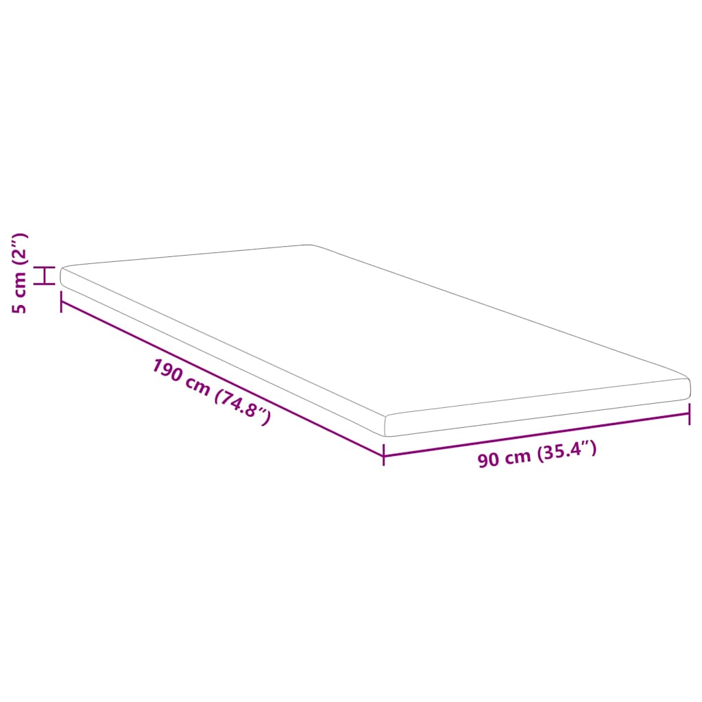 vidaXL Στρώμα επικάλυψης Λευκό 90 x 190 cm Υφασμα Jacquard