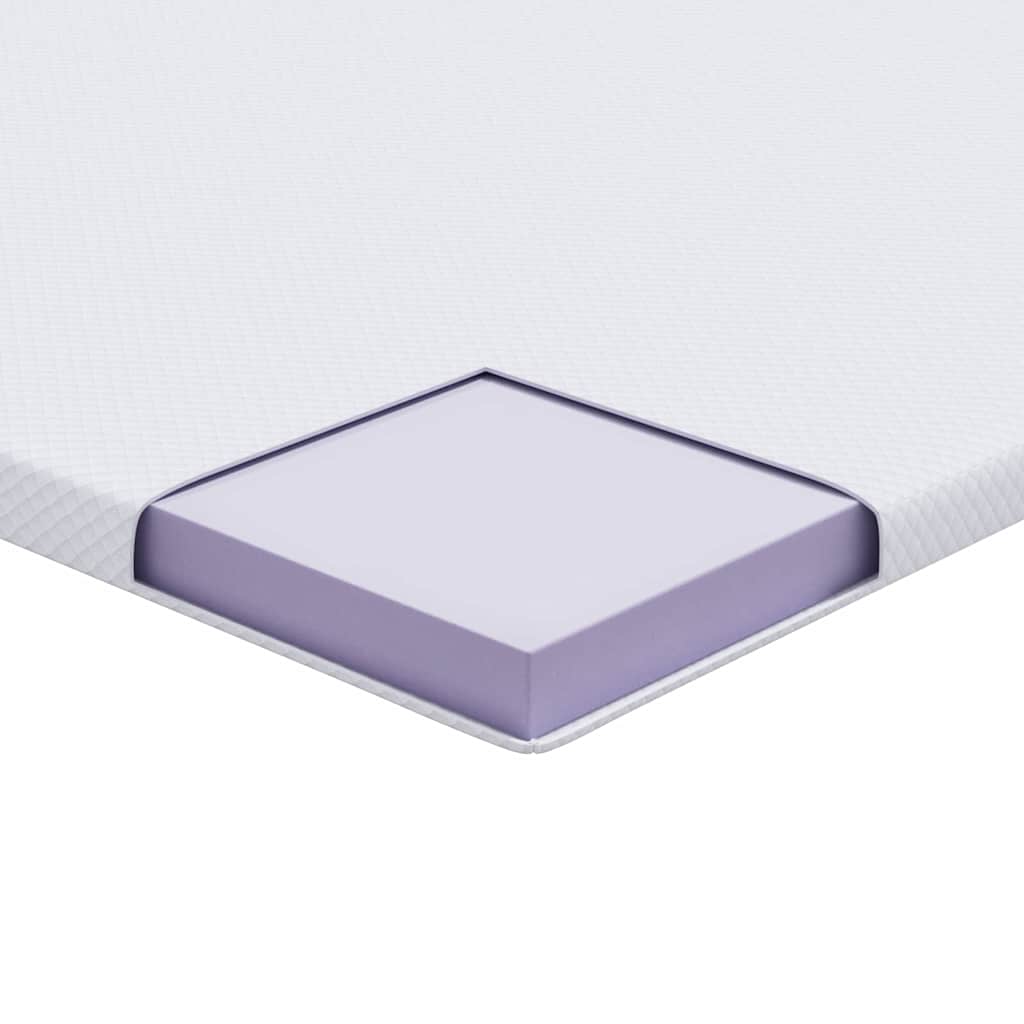vidaXL Στρώμα επικάλυψης Λευκό 200 x 200 x 5 εκ. Υφασμα Jacquard
