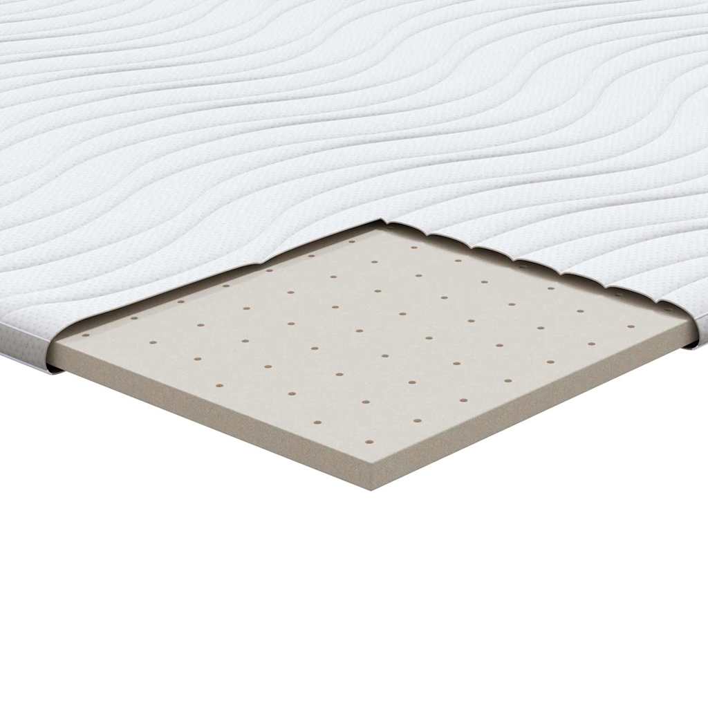 vidaXL Στρώμα επικάλυψης Λευκό 180 x 200 cm Υφασμα Πλεκτό
