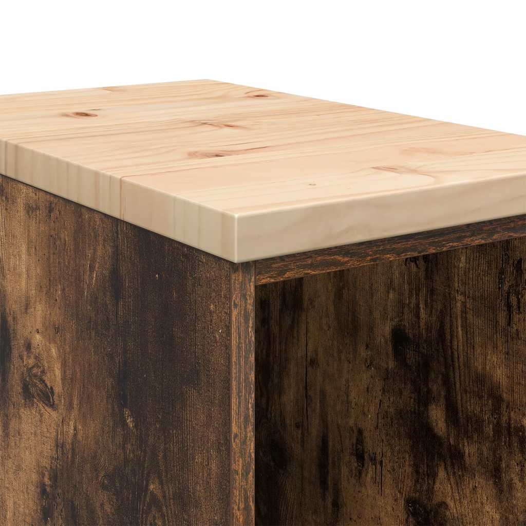 vidaXL ντουλάπι αποθήκευσης γκαράζ 30x51x85 εκ μασίφ ξύλο πεύκο