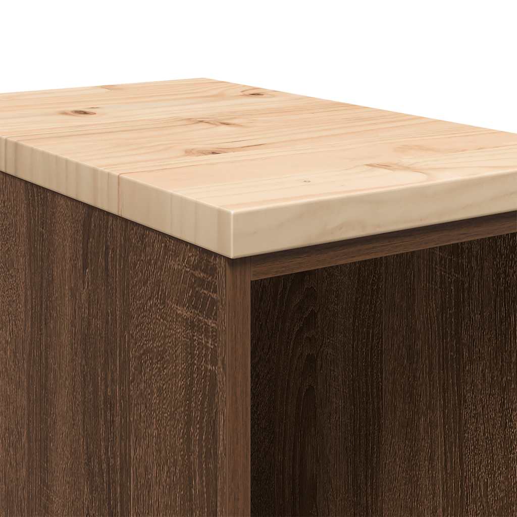 vidaXL ντουλάπι αποθήκευσης γκαράζ 30x51x85 εκ μασίφ ξύλο πεύκο