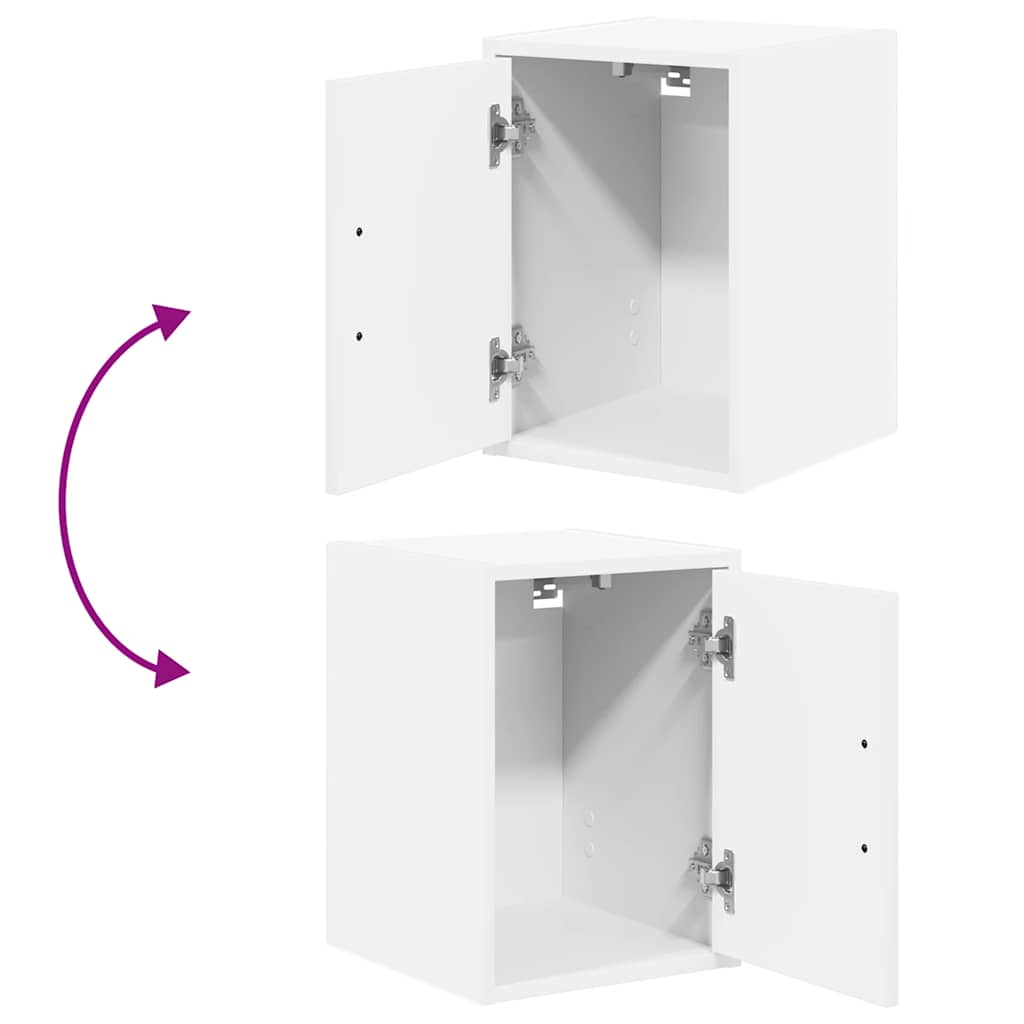 vidaXL ντουλάπια τοίχου γκαράζ 2 τεμ. Λευκά από Επεξεργασμένο Ξύλο