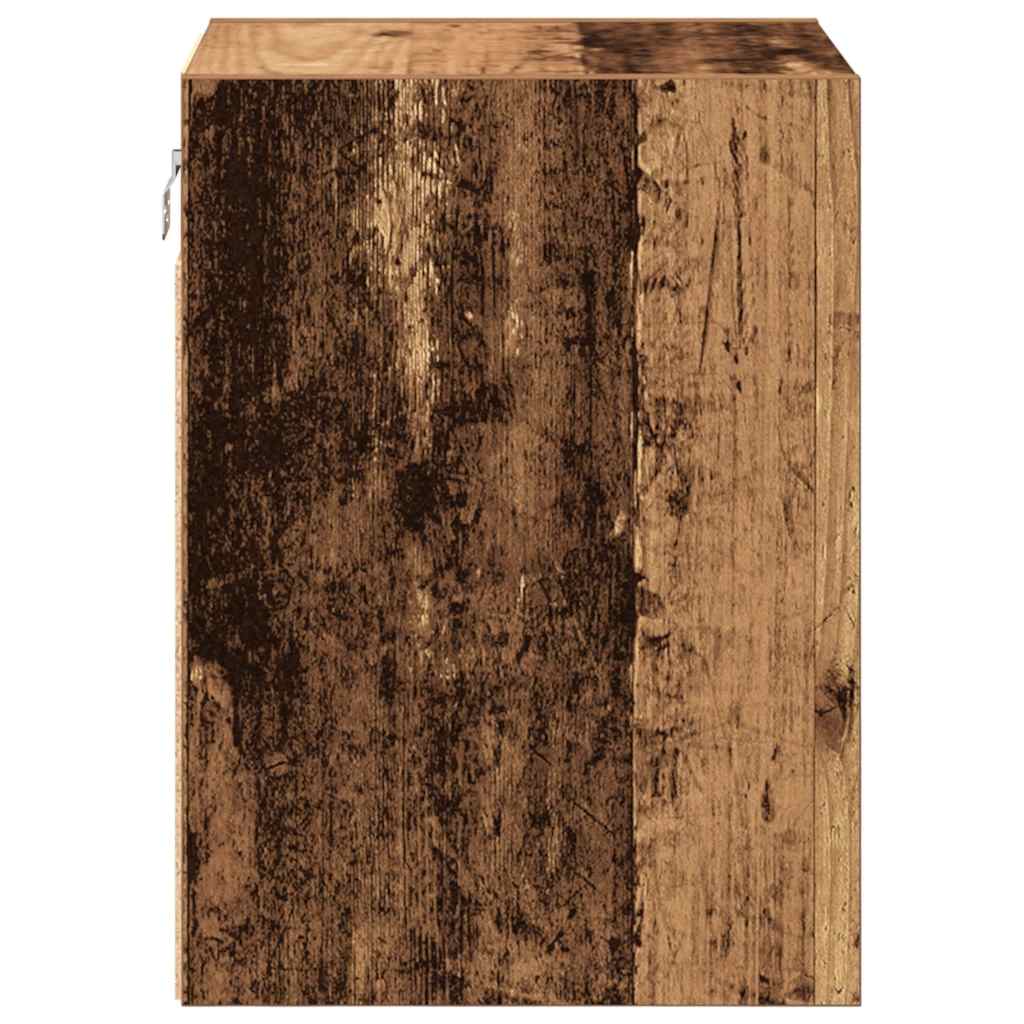 vidaXL ντουλάπια τοίχου γκαράζ 2 τεμ. Παλιό Ξύλο κατασκευασμένο ξύλο