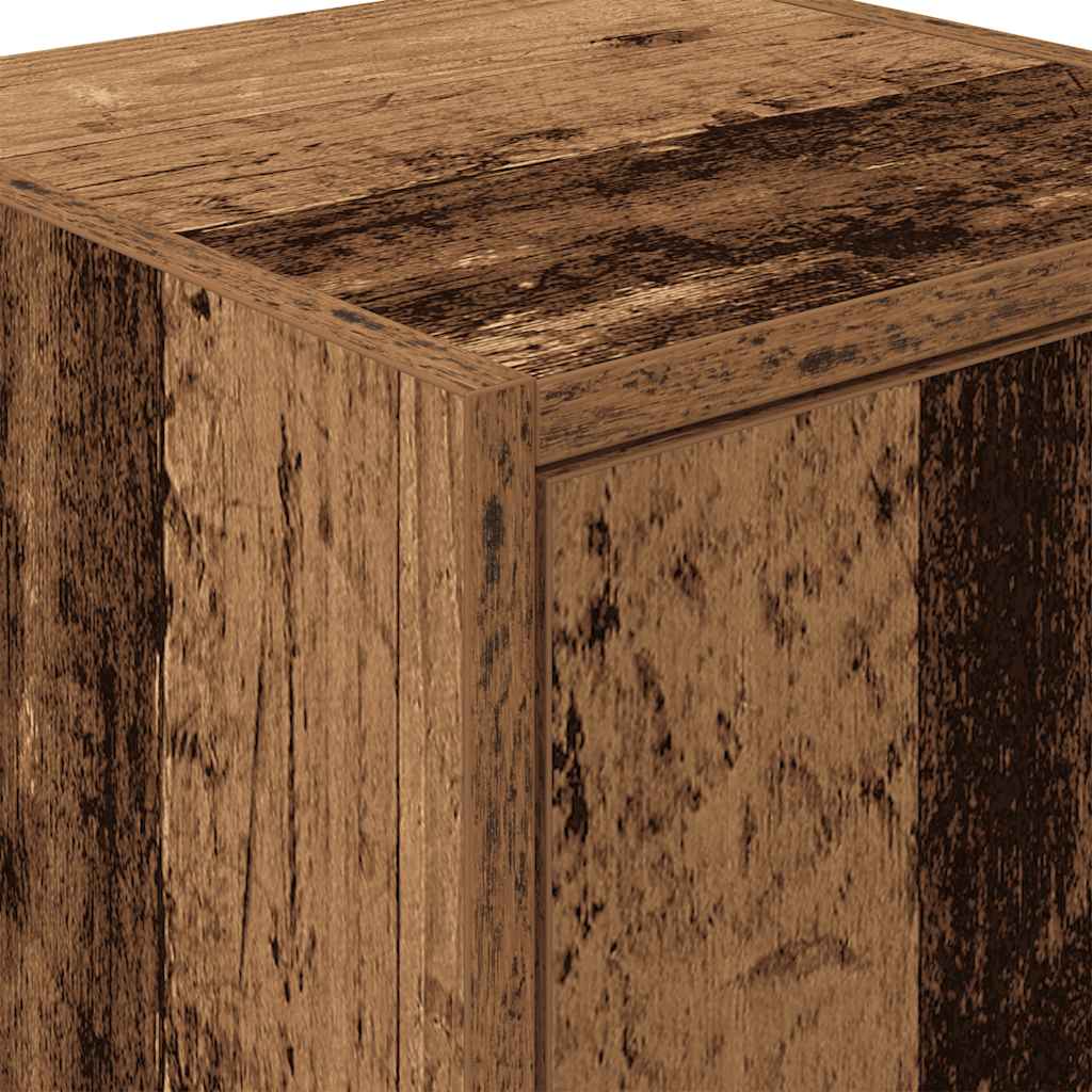 vidaXL ντουλάπια τοίχου γκαράζ 2 τεμ. Παλιό Ξύλο κατασκευασμένο ξύλο