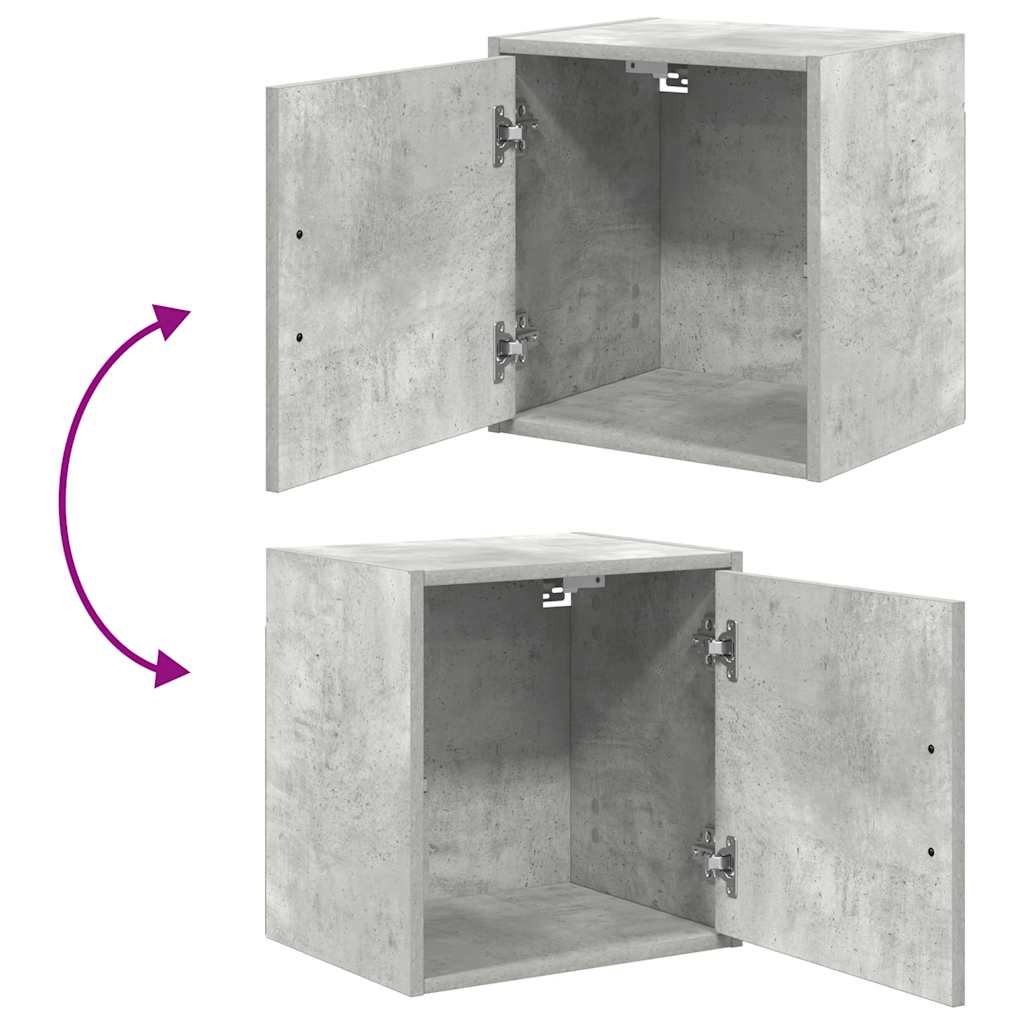 vidaXL ντουλάπι τοίχου γκαράζ από σκυρόδεμα γκρι μηχανουργικό ξύλο