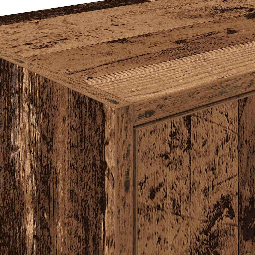 vidaXL ντουλάπια τοίχου γκαράζ 2 τεμ. Παλιό Ξύλο κατασκευασμένο ξύλο