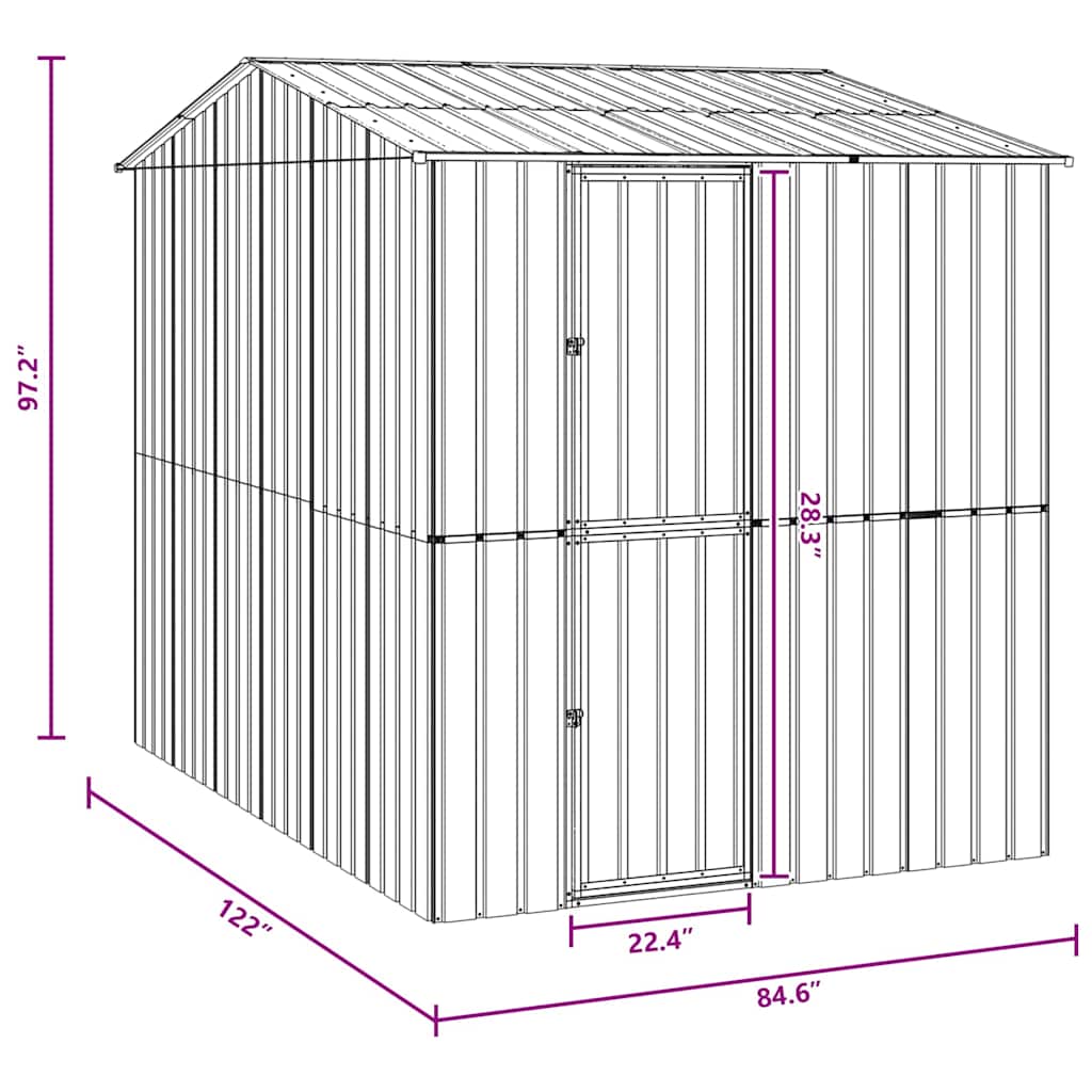 Κλουβί Πουλιών vidaXL Ανθρακί 310x215x247 εκ. Χάλυβα