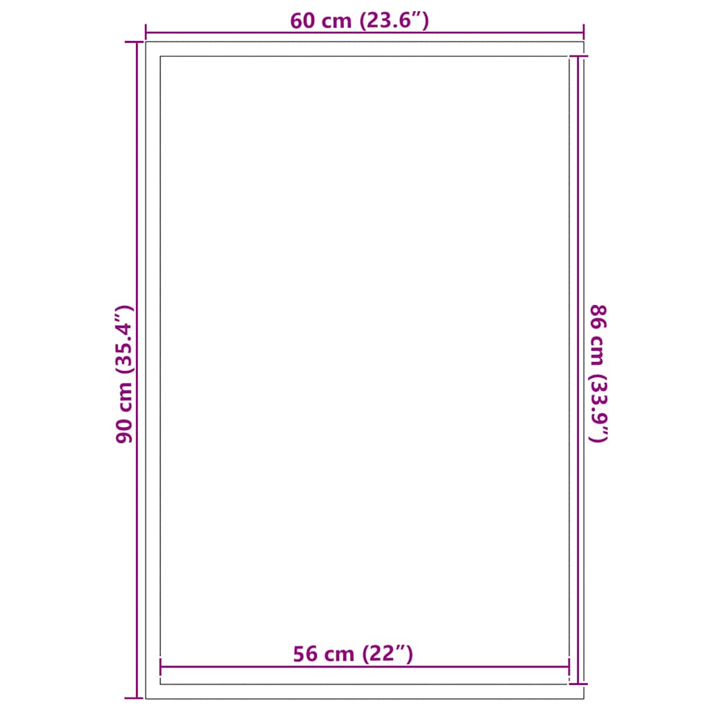 vidaXL Πατάκι Εισόδου Ανθρακί 60 x 90 εκ.