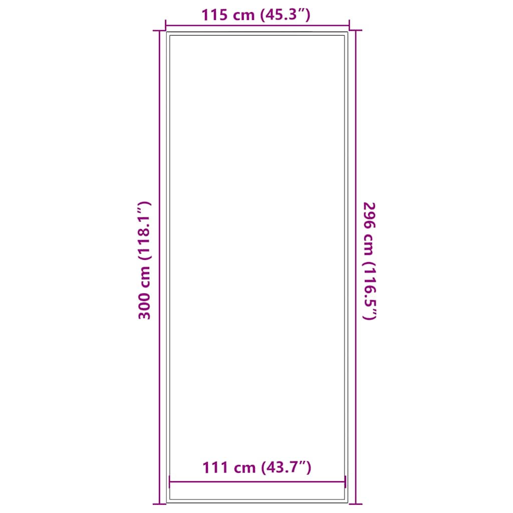 vidaXL Πατάκι Εισόδου Ανθρακί 115x300 εκ.