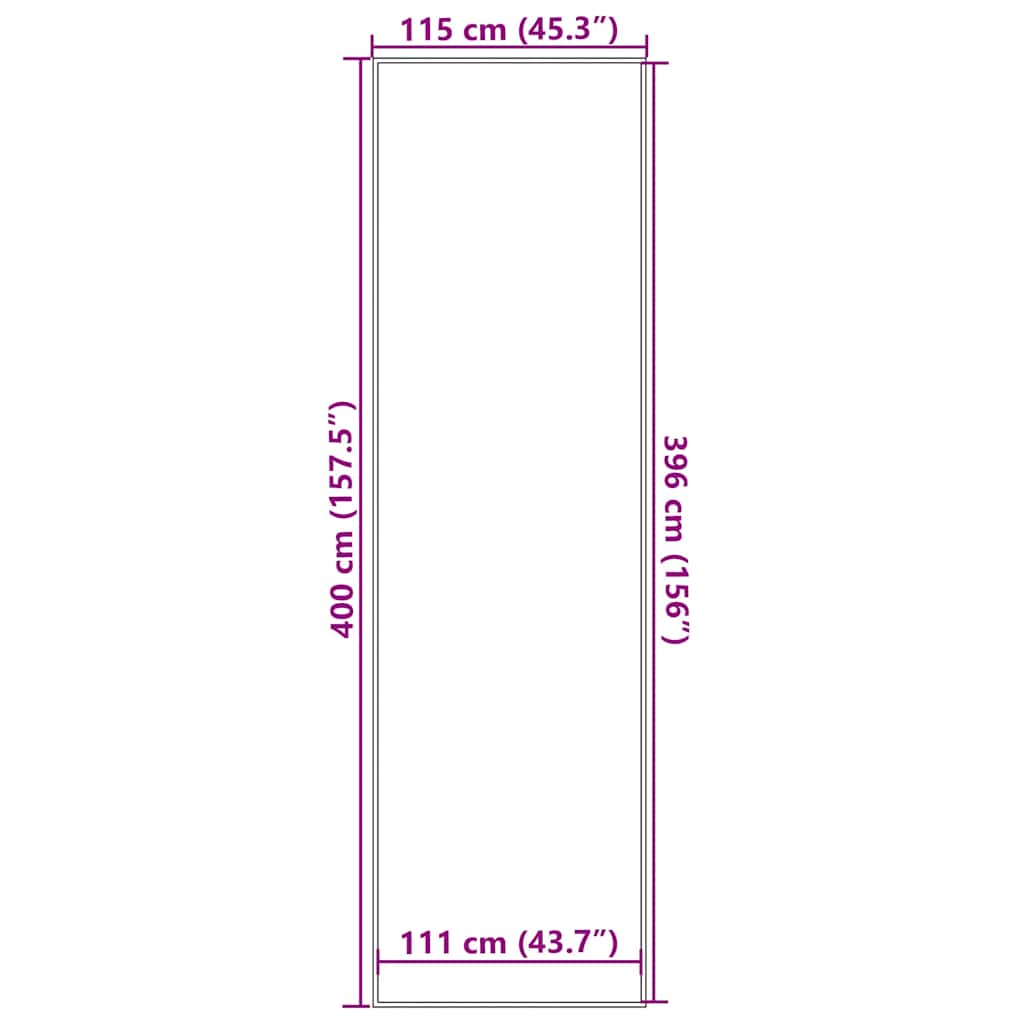 vidaXL Πατάκι Εισόδου Μαύρο 115 x 400 εκ.