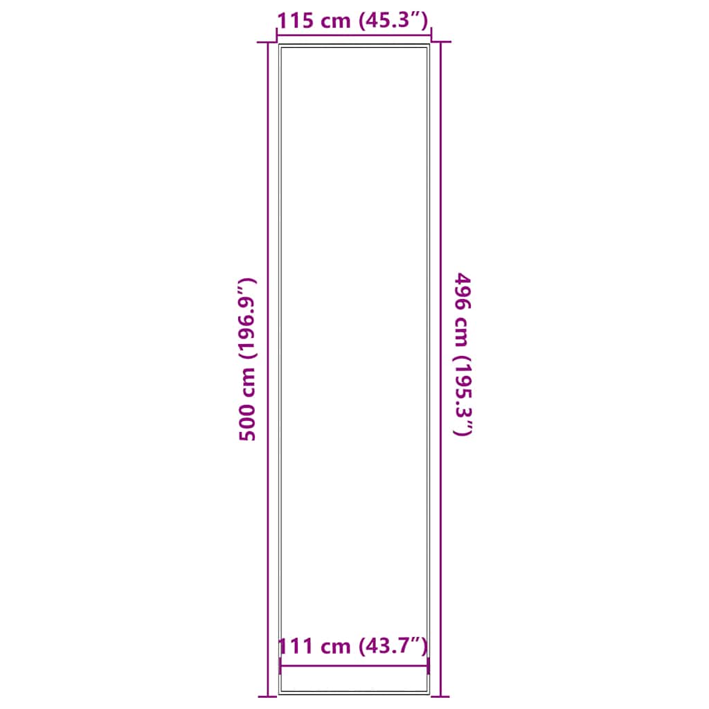 vidaXL Πατάκι Εισόδου Μαύρο 115 x 500 εκ.