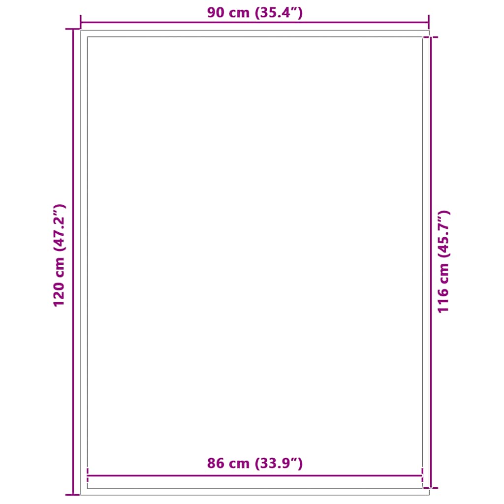 vidaXL Πατάκι Εισόδου Καφέ 90 x 120 εκ.