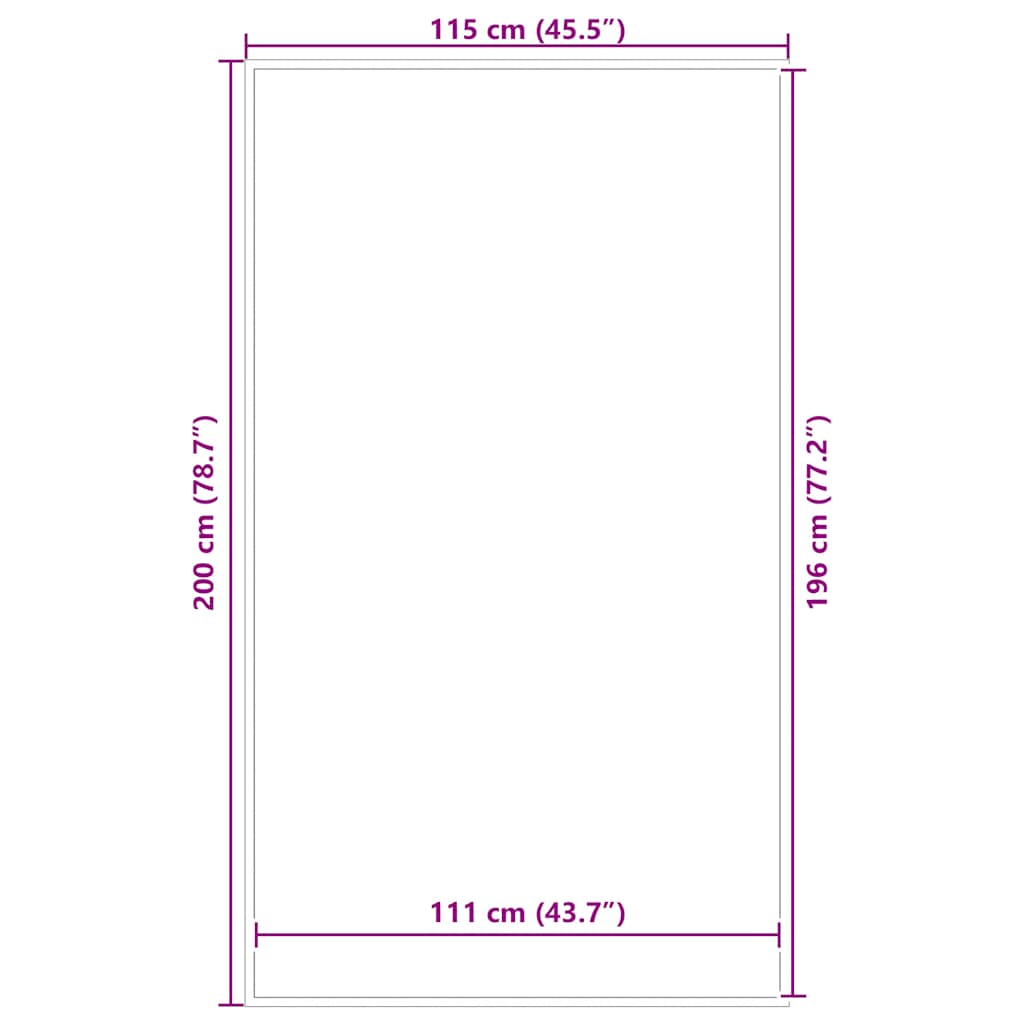 vidaXL Πατάκι Εισόδου Καφέ 115 x 200 εκ.