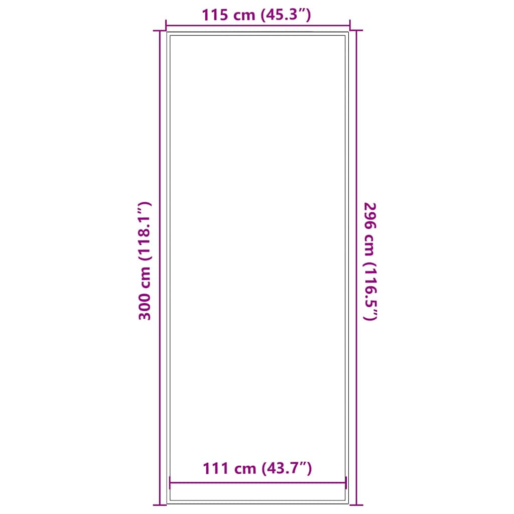 vidaXL Πατάκι Εισόδου Καφέ 115 x 300 εκ.