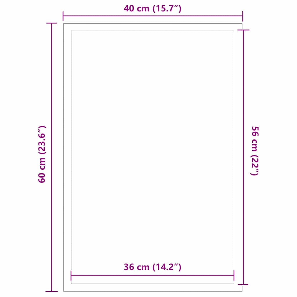 vidaXL Χαλάκι Εξώπορτας Μαύρο, Γκρι 40 x 60 cm Πολυπροπυλένιο, PVC