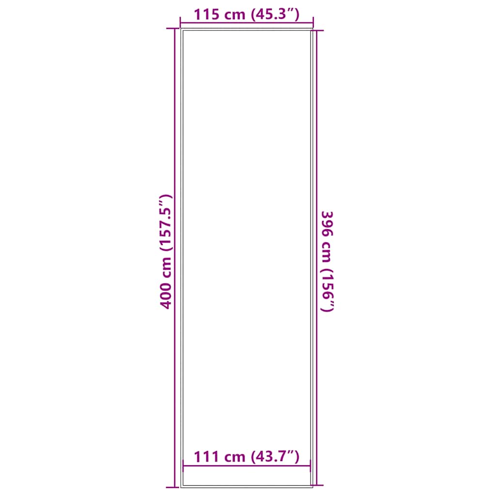vidaXL Πατάκι Εισόδου Ριγέ Μαύρο και Γκρι 115 x 400 εκ.